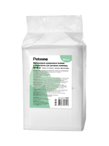 Petsona гелевые пеленки для животных Extra с аттрактантом, белые, 30 шт. в упаковке