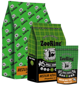 ZOORING MEDIUM ADULT DOG Сухой корм-холистик для взрослых собак средних пород Индейка и рис, (20 кг)