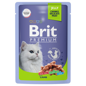 Brit Premium Пауч для взрослых кошек ягненок в желе 85 г