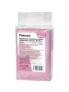 Petsona гелевые пеленки для животных Extra с ароматом розы, розовые,  (60х60, 30 шт. *12)
