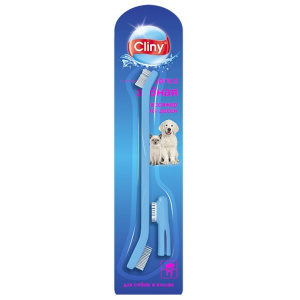 Cliny Зубная щетка + массажер для ухода за зубами и деснами собак и кошек