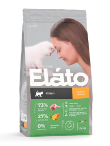 Elato Holistic сухой корм для котят с курицей и уткой, (300 г)