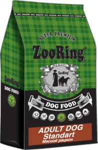 ZOORING ADULT DOG STANDART Сухой корм для взрослых собак средних и крупных пород Мясной рацион, (20 кг)