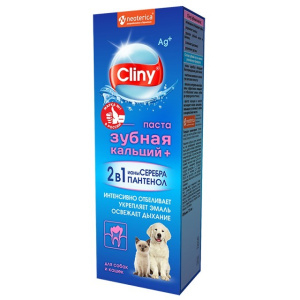 Cliny Зубная паста для кошек и собак кальций+, 75 мл
