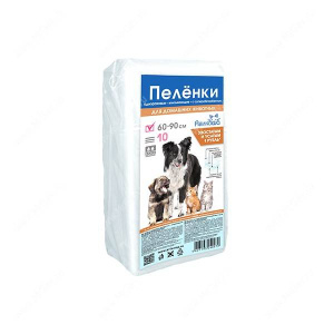 Авикоша Пеленки одноразовые впитывающие с суперабсорбентом для домашних животных, 60*90 см, 1 упаковка 10 шт.