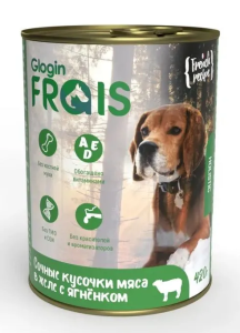 FRAIS Holistic Dog консервы для собак мясные кусочки с ягненком в желе, 420 г