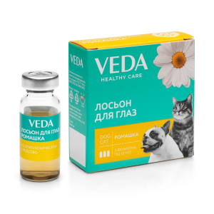 VEDA Лосьон для обработки глаз собак и кошек Ромашка, по 1 ампуле