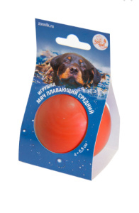 Зооник Игрушка для собак, Мяч плавающий средний (пластикат 6.8 см)