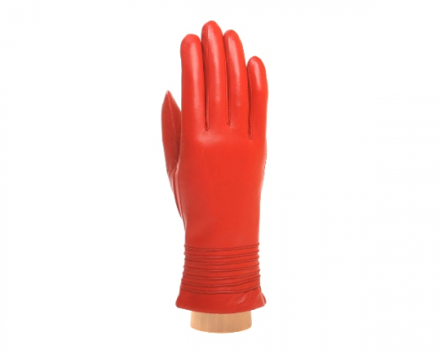 Перчатки жен. 100% нат. кожа (ягненок), подкладка: шерсть, FABRETTI 4.2-7 red