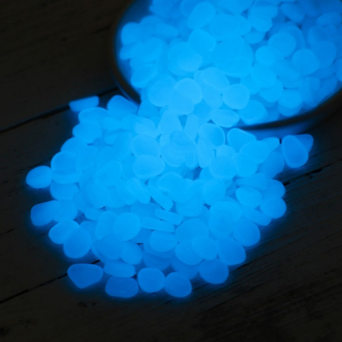 Декоративные камни для аквариума, светящиеся, 8-11 мм, 200 г, голубые