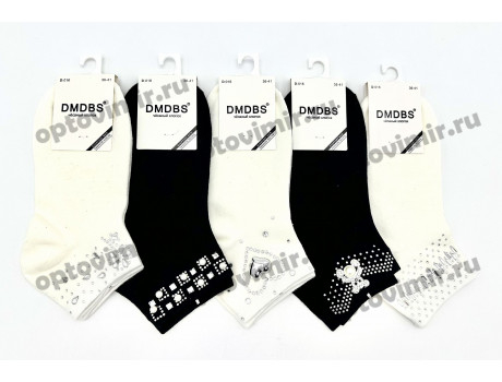 Носки женские Dmdbs короткие с узорами из камней и страз D016
