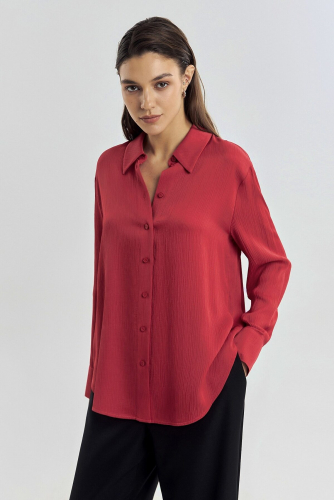 Блуза POMPA #970044Малиново-красный