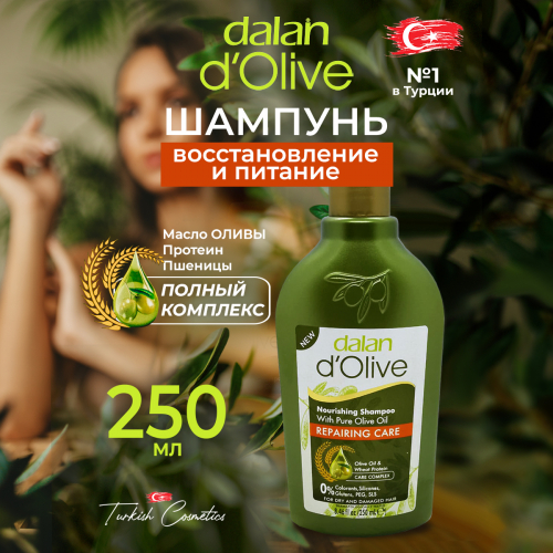 Шампунь D'Olive Питание 250мл + Мыло жидкое Botanica Лотос 500мл