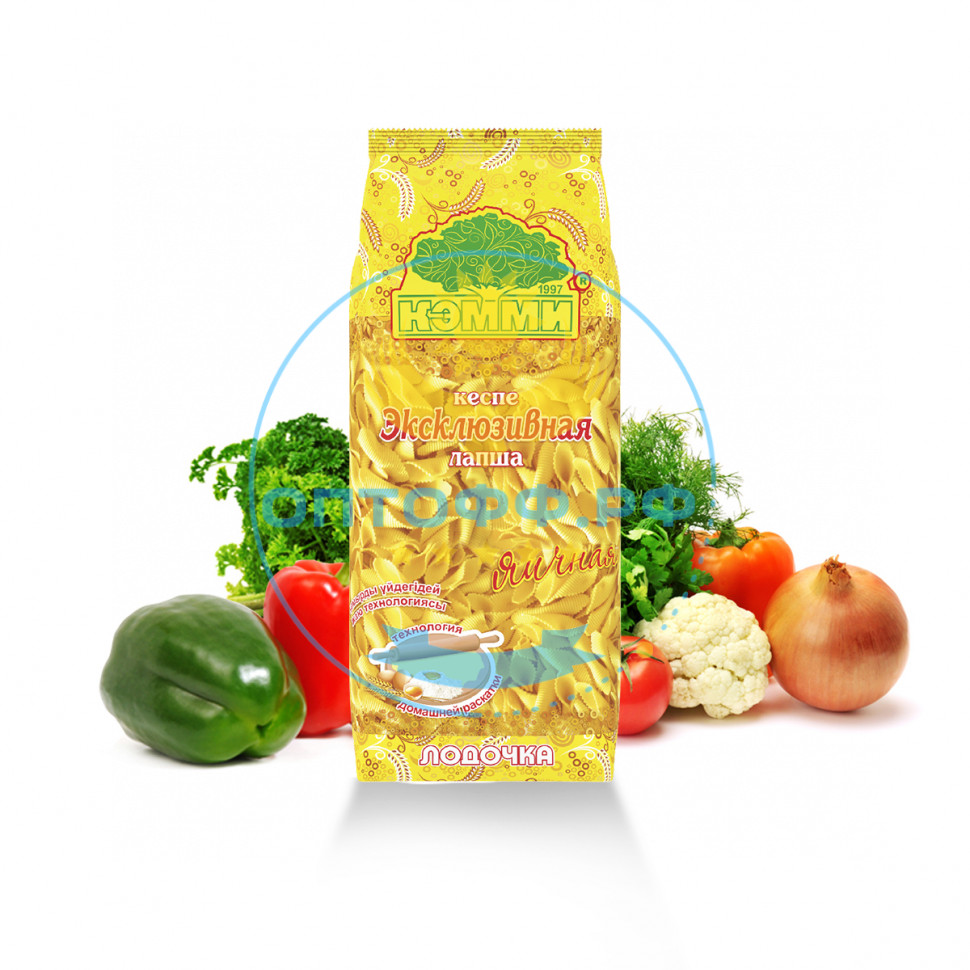 Кемми Лапша яичная эксклюзивная Лодочка 250гр.(кор*28)
