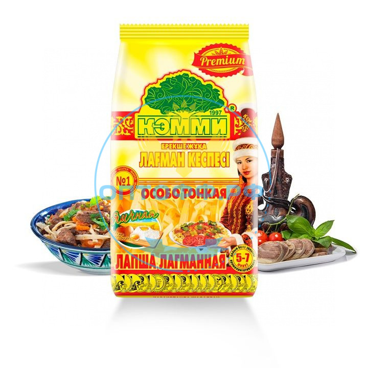 Кемми Лапша Лагманная Яичная (особо тонкая) Premium 200гр (кор*15)