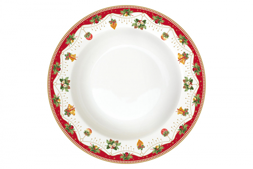Тарелка суповая Новогодние традиции, 21,5 см, 62651
