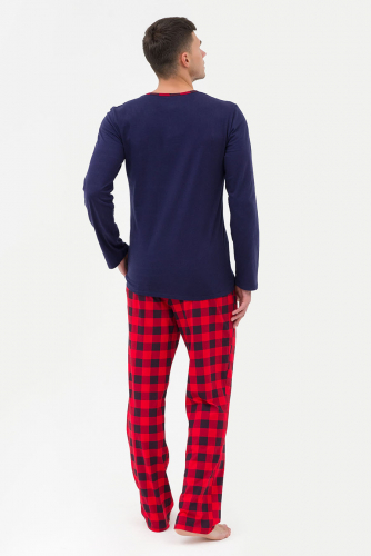 Пижама ПЖМК-453 5004 (Чёрно-синий) 3028 (Красный)