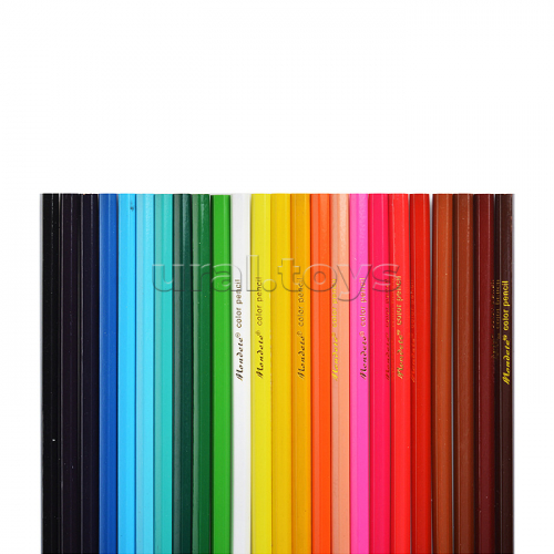 Карандаши цветные 24 цвета. шестигранные заточенные 