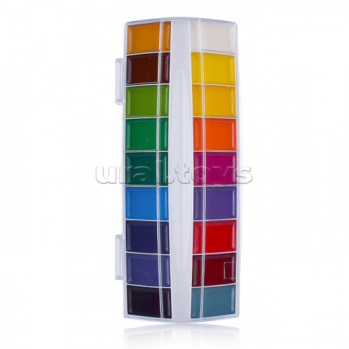 Краски акварельные Art Spirit 18 цветов с увеличенными кюветами (в коробке с европодвесом)