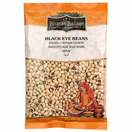 Bharat Bazaar Фасоль С Черным Глазком Lobhiya Black Eye beans 500г
