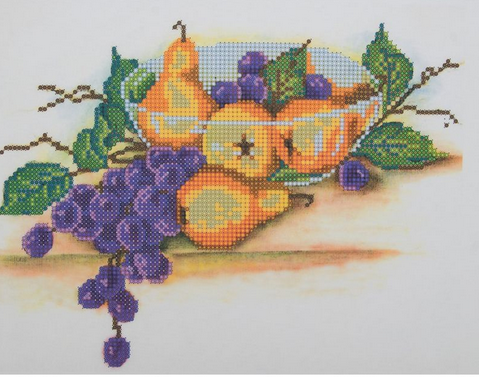 НР-3005 Канва с рисунком для вышивания бисером 'Фрукты' Hobby&Pro 24*19см