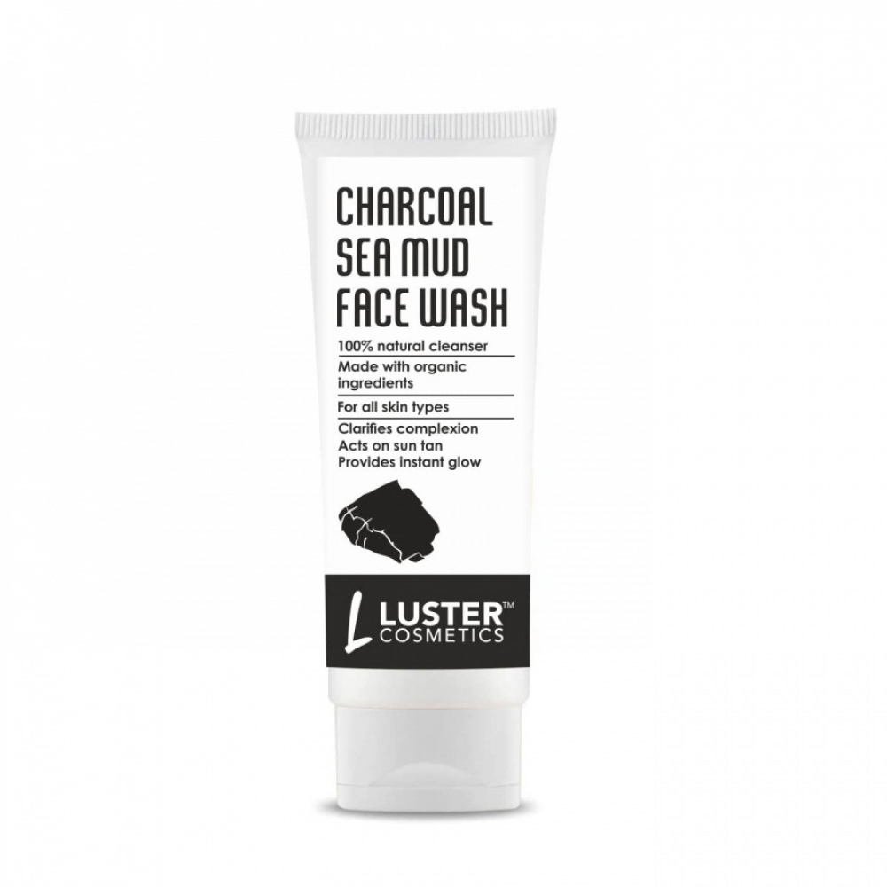LUSTER Charcoal Sea Mud Face Wash Гель для умывания с морской грязью и углём 100мл