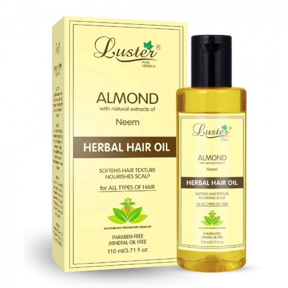 LUSTER Almond Herbal Hair Oil Миндальное масло для волос с нимом 110мл