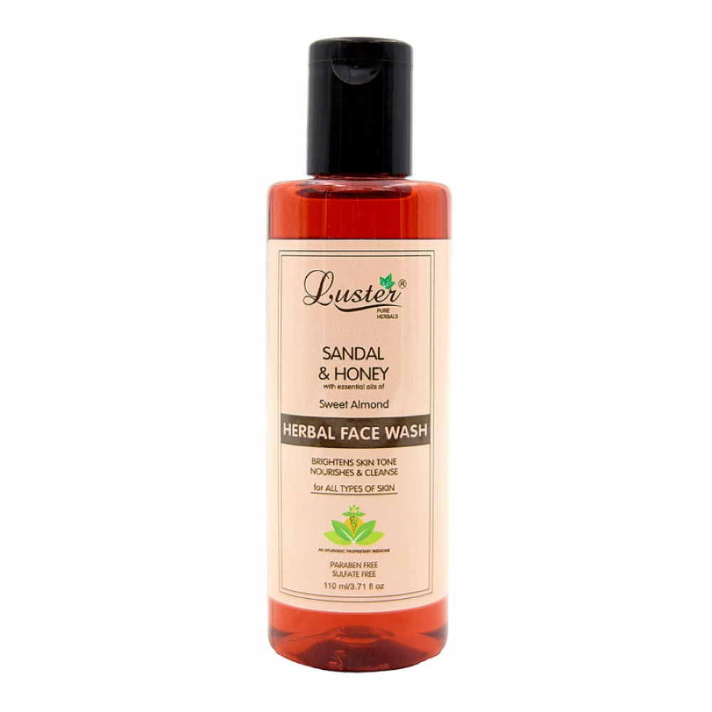 LUSTER Sandal & Honey Herbal Face Wash Питательный гель для умывания с маслом сандалового дерева и мёдом 110мл
