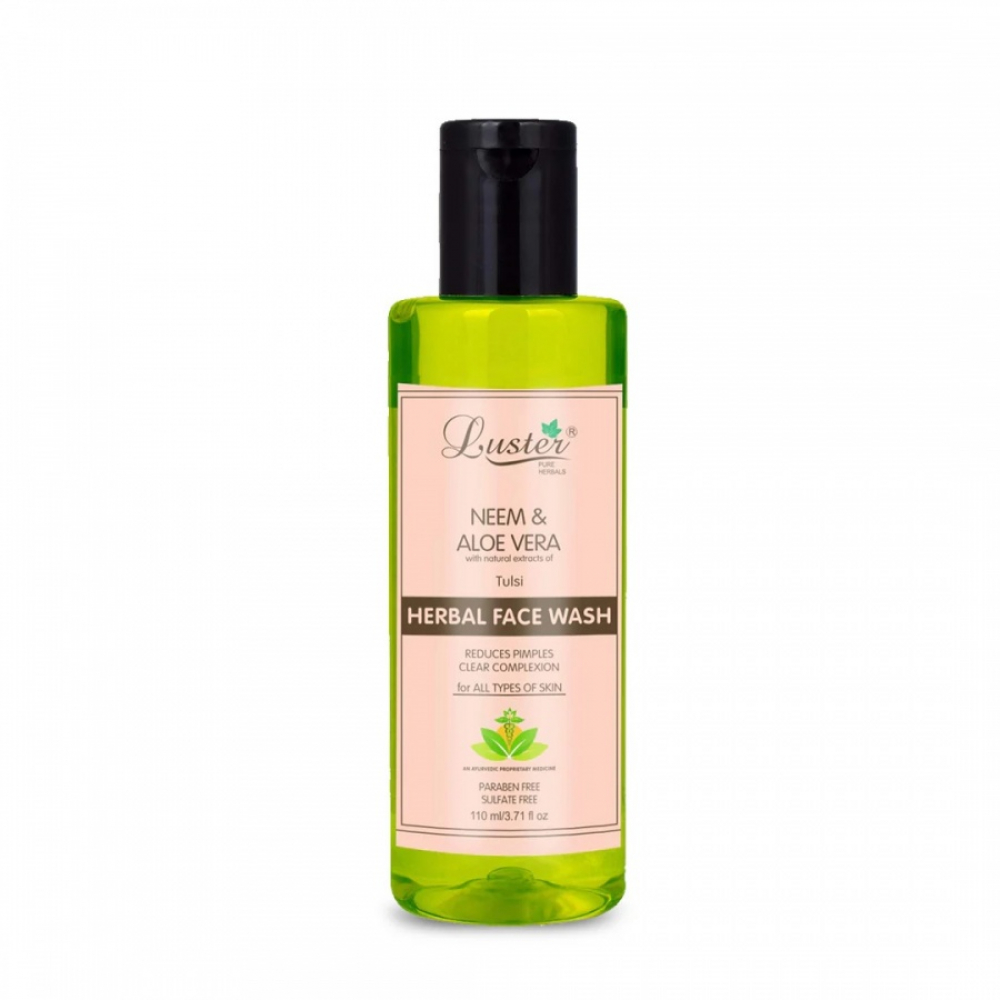 LUSTER Neem & Aloe Vera Herbal Face Wash Гель для умывания с экстрактами Алоэ Вера и нима 110мл