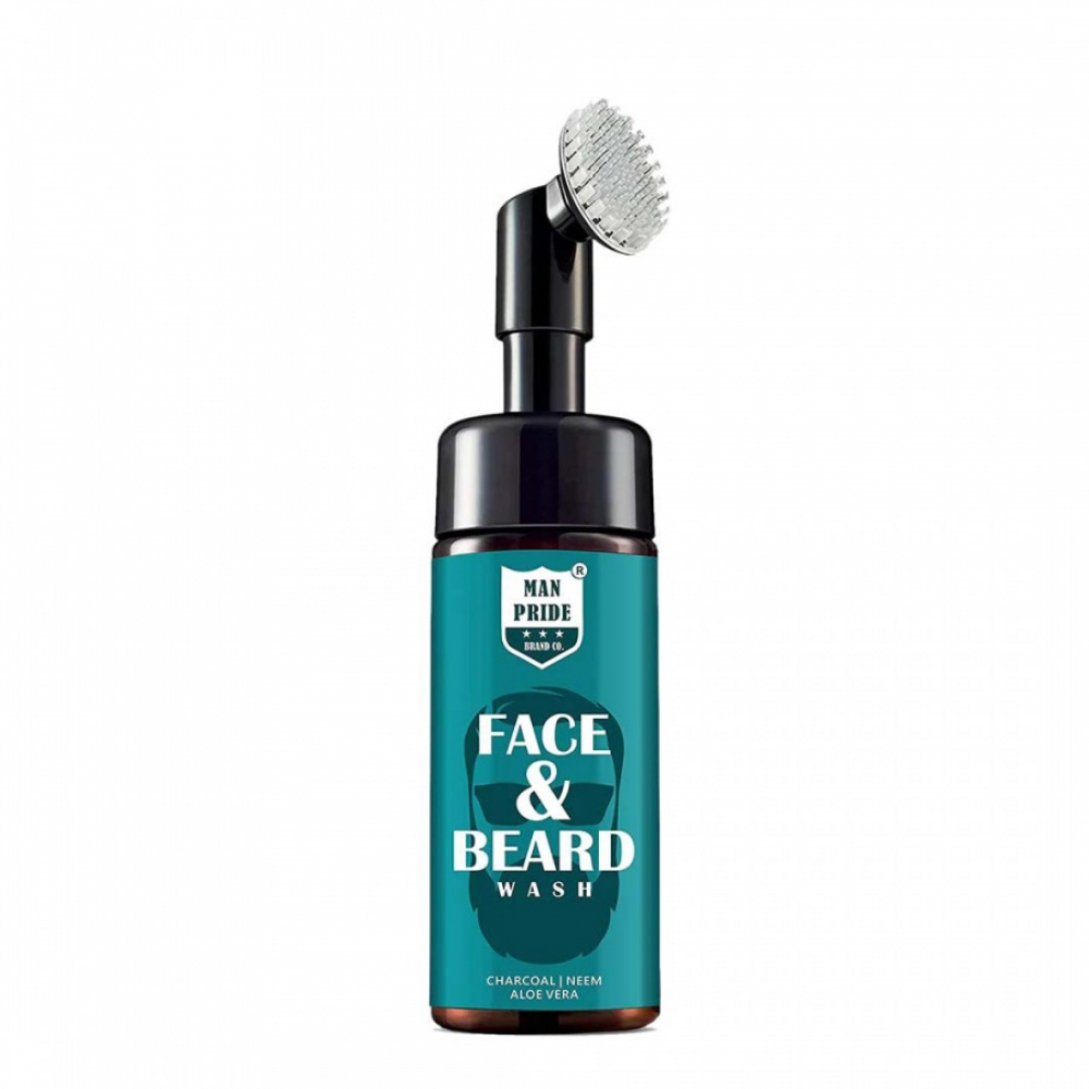 LUSTER Man Pride Charcoal Face & Beard Wash Face Wash Мужская пенка для умывания с древесным углём для лица и бороды 100мл