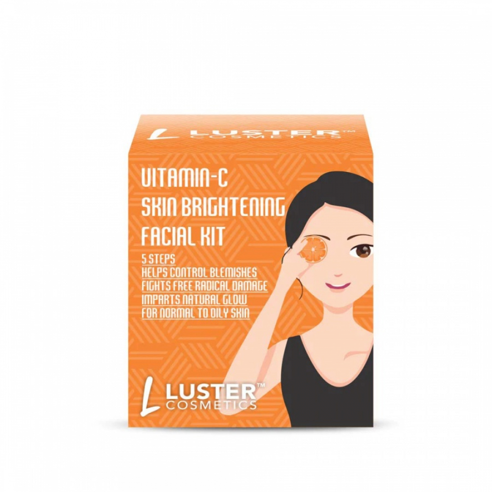 LUSTER Vitamin C Facial Kit Набор: Пенка-скраб для умывания, Массажный гель для лица, Массажный крем 45г