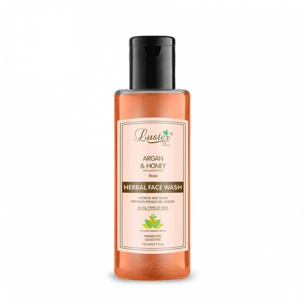 LUSTER Argan & Honey Herbal Face Wash Антивозрастной гель для умывания с маслом арганы и мёдом 110мл