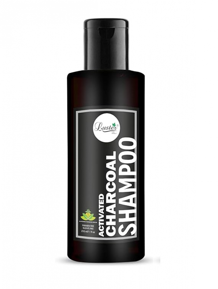 LUSTER Activated Charcoal Shampoo Шампунь для волос с активированным углём и экстрактом Алоэ Вера 210мл
