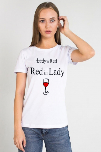 Футболка Red in Lady  / Белая