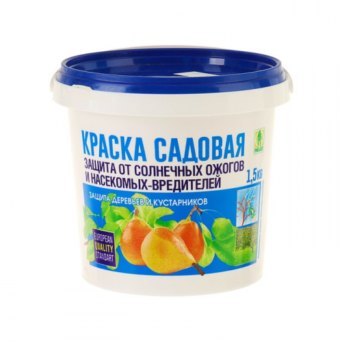 Краска акриловая садовая для деревьев 1,5 кг. ГРИН БЭЛТ