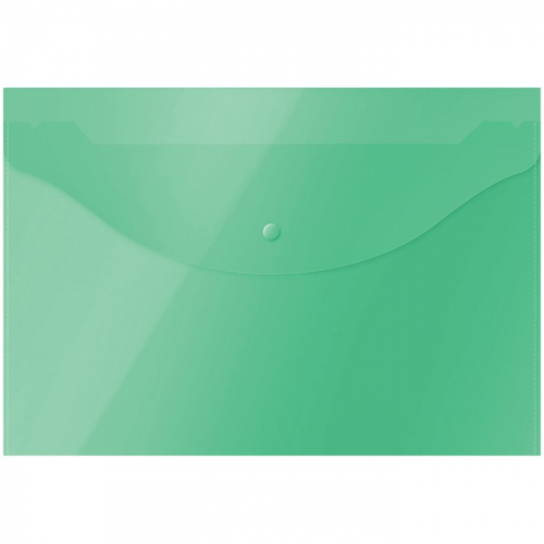 Папка-конверт на кнопке OfficeSpace  А4, 120мкм, зеленая 281218 в Нижнем Новгороде