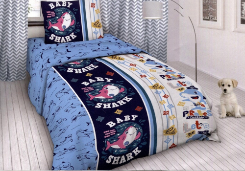 Детское постельное белье из бязи  БГ-781(д) синий