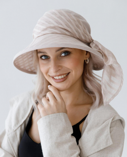 шляпа для женщин КОРСИКА Л17-14 сливочно-пудровый