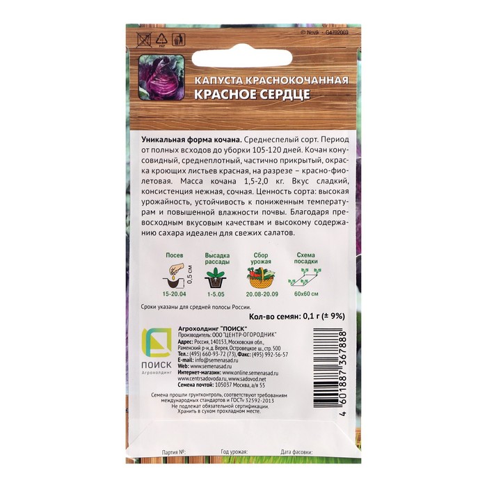 Семена Капуста краснокочанная