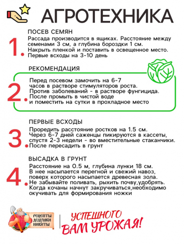 Семена Капуста белокочанная 