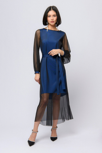 Платье 1001 DRESS #959131Синий / черный
