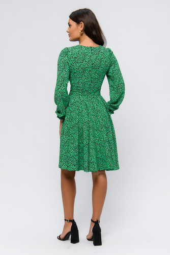 Платье 1001 DRESS #914442Зеленый (принт)