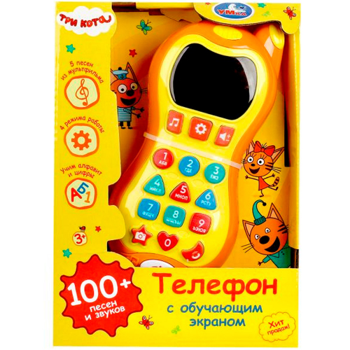 Телефон Три Кота 100 песен,звуков.лэд экран HT1066-R7 в Нижнем Новгороде