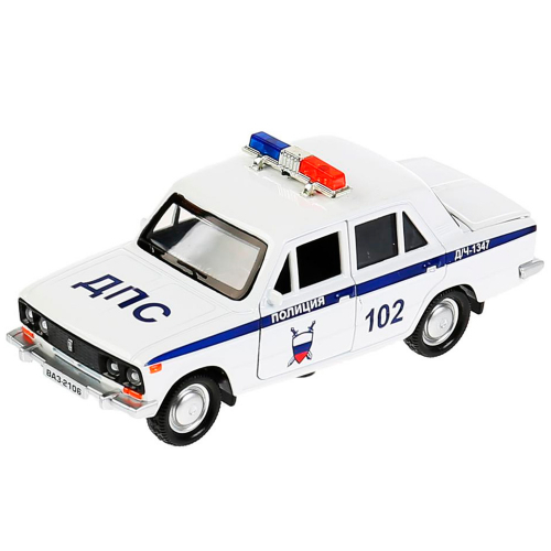 Модель 2106-12SLPOL-WH ВАЗ-2106 Жигули полиция белый Технопарк в кор. в Нижнем Новгороде