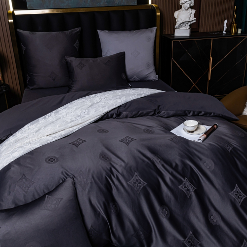 Комплект постельного белья Сатин Жаккард на резинке GCR008