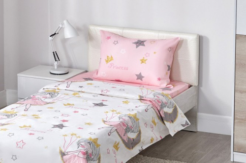 Комплект постельного белья MICASA Teenagers Princess 1,5 спальный, Бязь
