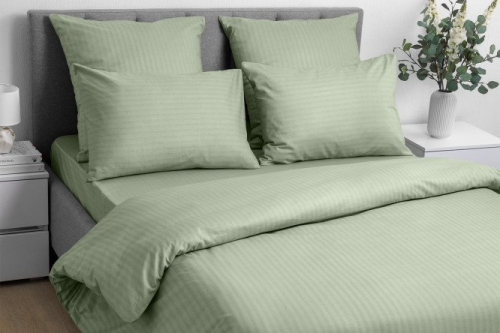 Комплект постельного белья Smoke Green Евро, Хлопок 200х220 см, Евро