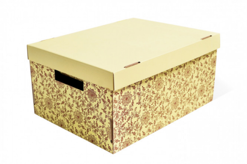 Коробка с крышкой Д20104 для хранения вещей  37x18x28 см, 18.64 л
