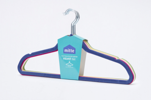 Набор вешалок для одежды MITTE Velvet Для одежды, 5 шт.