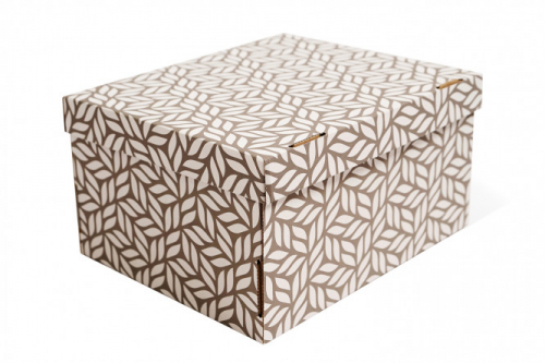 Коробка с крышкой Орнамент для хранения вещей 32x17x26 см, 14.14 л